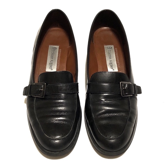 Etienne Aigner Carver Black Leather Loafers - Picture 3 of 8
